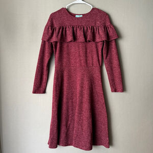 Bella Donna sz M red long sleeve‎ midi dress